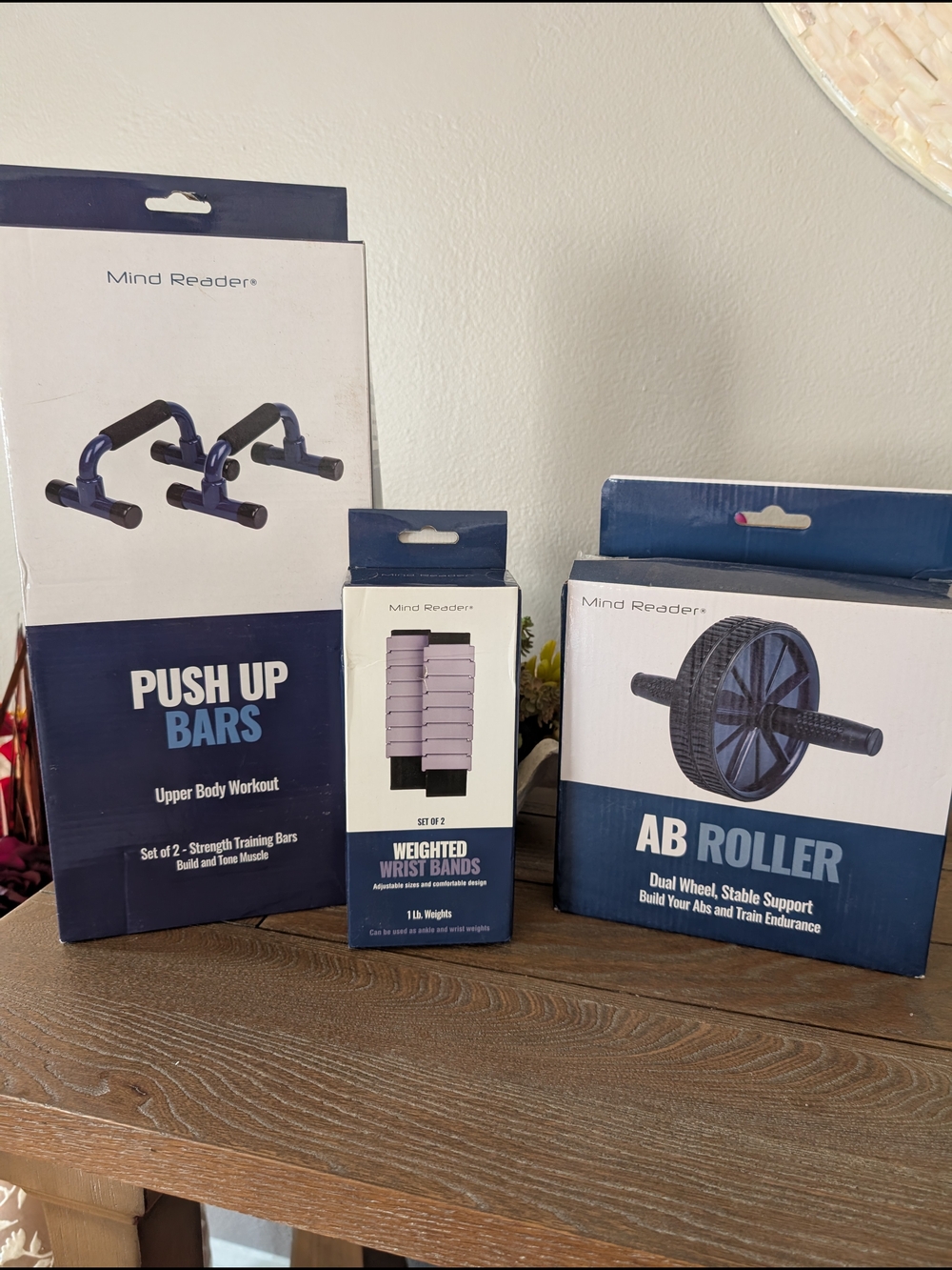 Blue Push Up Bars - Non-Slip Foam Grip